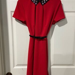 Elle Dress with Embellished Collar